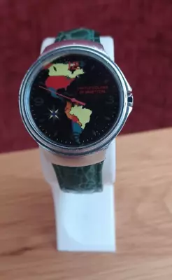 Vintage United Colors Of Benetton Map Watch - In Need Of Repair - See Video • $12.63