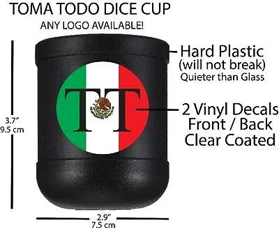 Toma Todo Dice Cup  - Custom Toma Todo Dice Cup - Mexican Dice Game Dice Cup • $5