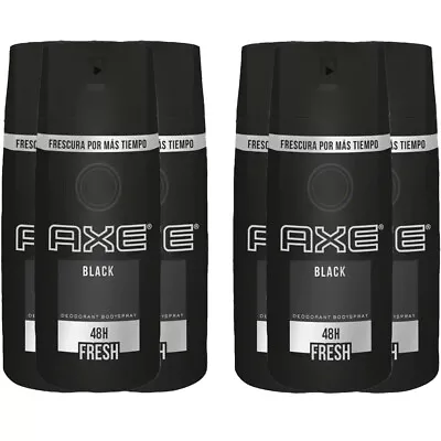 £21.05 • Buy 6 Pack Axe BLACK Deodorant And Body Spray For Men 48 Hr Fresh, 150ml 