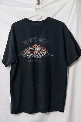 Vintage Harley Davidson Starved Rock Genuine T-Shirt XL Mens • $14.99