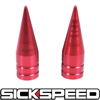 $9.88 • Buy 2pc Pink Long Spiked Valve Stem Caps Metal Thread Kit/set For Wheel/tires M1