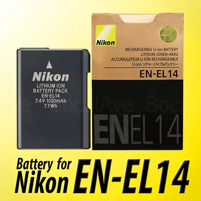 EN-EL14 14a Battery For Genuine Nikon D3100 D3200 D3300 D5100 D5200 D5300 Bulk P • $26.99