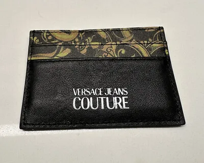 NEW Versace Jeans Couture Cardholder Card Case Wallet Black FREE Shipping • $48.99