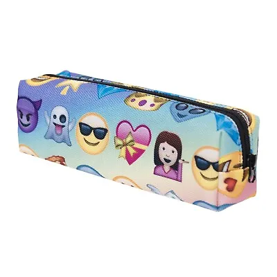 TRIXES Emoji Zip-Up Pencil Case NEW Back To School Case & Cosmetics Holder  • £2.49