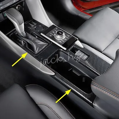 Carbon Fiber Dashboard Gear Shift Panel Cover Trims For Mitsubishi Eclipse Cross • $41.18