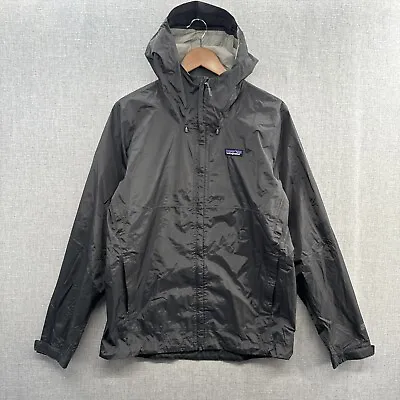 Patagonia Torrentshell Jacket Mens Medium Gray Full Zip Hooded H2NO Outdoor • $84.88