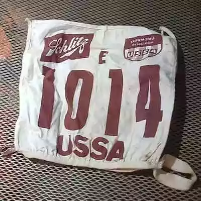 Vtg 1970s Schlitz Snowmobile Racing Ussa Championship Entrant 1014 Fabric Jersey • $26