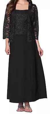 Mother Of The Bride Gown-SF8466-BLACK- SIZE Large- NWTags • $29