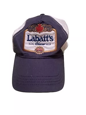 Labatts Blue Trucker Cap SnapBack Mesh Hat Beer  Pilsner Vintage • $14.99