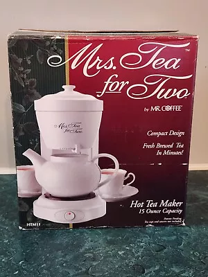 Mrs. Tea For Two Mr. Coffee 3 Cup Electric Hot Tea Maker  1996 • $49.99