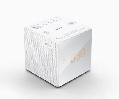 $333 • Buy Sony Icf-C1T Cube Alarm Clock Radio White Am FM Radio
