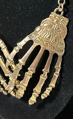 Amazing  Skeleton Hands Statement Necklace #257 • $8