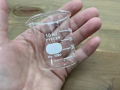 Vintage Pyrex Glass Lab Beaker 50ml No. 1000 Laboratory Equip Science Medicine • $15.25