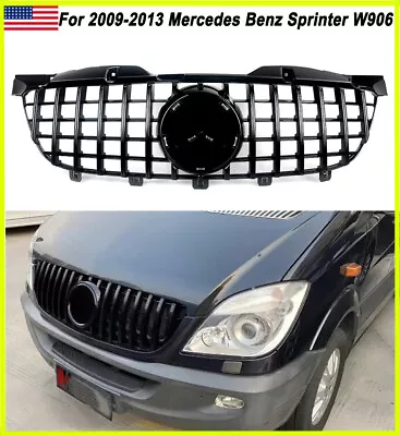 Gloss Black GT R Front Racing Grille For Mercedes Benz Sprinter W906 2009-2013 • $192.99