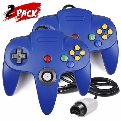 2Pack N64 Video Game Controller Classic Retro 64-bit Joystick For N64 Console AU • $36.09