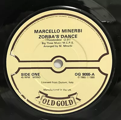 MARCELLO MINERBI - Zorba's Dance / NINI ROSSO - Il Silenzio .. Uk 45rpm Single • £1