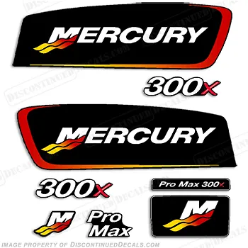 Fits Mercury 300x  3.1L ProMax Alien Cowl Outboard Engine Decal Kit 300hp  • $109.95