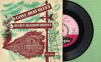 BECHET MEZZROW QUINTET / Gone Away Blues / VOGUE EPL - 7083 France 1955 EP VG+ • $30