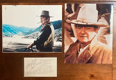 John Wayne Signed Autograph Signature Vintage 3x5 Index Card Dated And Stamped • $499.99