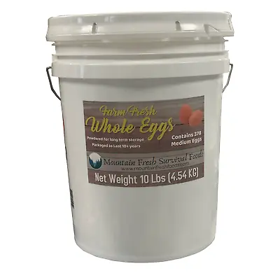 Free Shipping - 10 Lbs Powdered Whole Egg In Mylar Bucket Bulk Long Term Storage • $197.99
