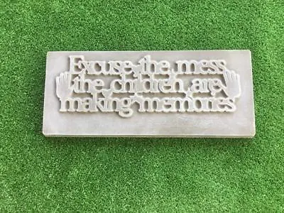 Excuse The Mess Sign Mould Concrete Garden Ornament Mold • $39.99