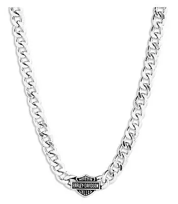 Harley-Davidson Men's 22 In. Bar & Shield Pendant Curb Chain Necklace Steel • $129.95