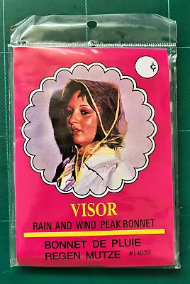 Visor Rain Bonnet/Bonnet De Pluie/Rain Hat/Rain Hood Clear White Edges • £1.75