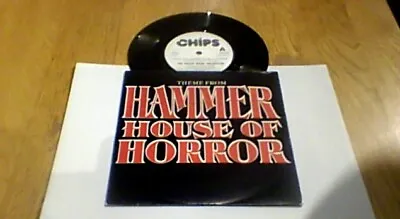 ROGER WEBB Theme From HAMMER HOUSE OF HORROR 1st Blue Vinyl UK PS 45 7  1980  • £49.99