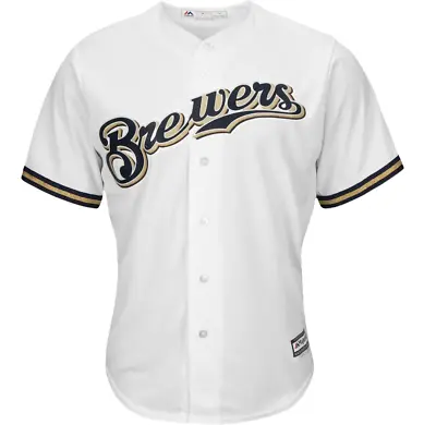 Milwaukee Brewers Majestic Official Cool Base Jersey - White • $24.98