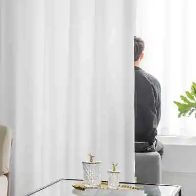 2023 Home Quality White Sheer Curtain Decoration Window Hollowed Out • $137.05