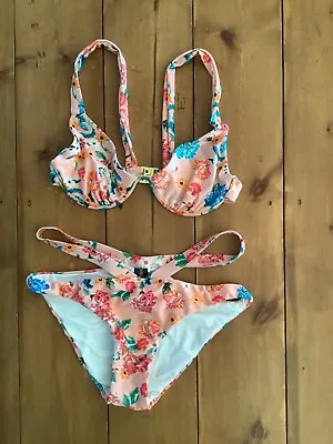 Minkpink Underwired Strappy Cut Out Bikini Sz S 8 New • £7.99