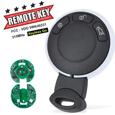 Keyless Go For Mini Cooper R56 R57 Clubman Smart Remote Key Fob 3 Button 315MHz • $37.06