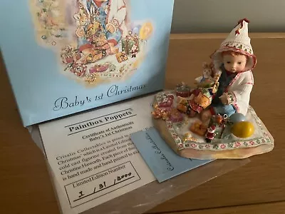 Paintbox Poppets 'Baby’s 1st Christmas Figurine Limited Edition No 31 Of 4000 • £28