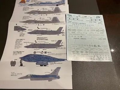 1/72 Wolfpak Decals (#72-058) Spirits In The Material World (F-4S/F-22A/F-35B) • $20