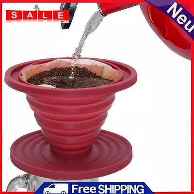 Collapsible Silicone Coffee Dripper Filter Foldable Cone Drip Cup Coffee Maker • £8.49