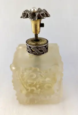 * Vintage I W Rice Perfume Bottle Irice Atomizer Satin Glass Original Label • $17.50