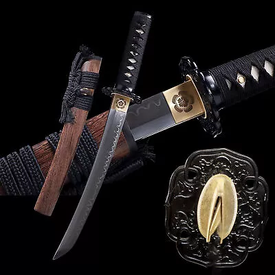 20'' Katana Tanto Short Sword Clay Tempered T10 Samurai Sword Full Tang Sharp • $118.88