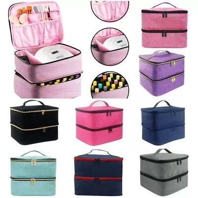 Nail Polish Gel Carrying Case Bag Portable Holder Storage Box 30 Vials Nail Art • $6.49