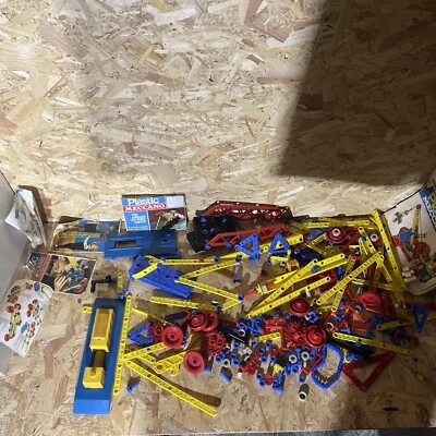 £39.99 • Buy JOB LOT PLASTIC MECCANO Junior 1970  Huge Bundle Of Spares Not Complete Not Lego