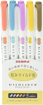 Zebra NC5 5 Colors WKT7-5C-RC Highlighter Mild Liner Japan Import • $21.18