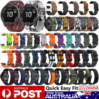 Quick Fit Watch Band Wrist Strap For Garmin Fenix 6 6X 5 5X Plus 7 7X Solar 965 • $10.55