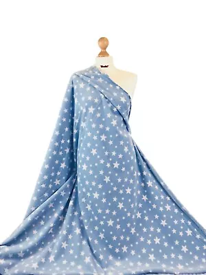 Printed Fleece Fabric Premium Polar Anti Pill Animal Stars Dots Hearts Material • £8.99
