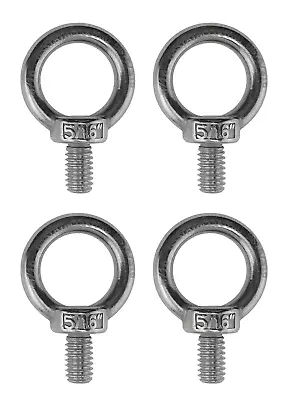 4 Pieces Stainless Steel 316 5/16  Lifting Eye Bolt 5/16  UNC Marine Grade • $21.39