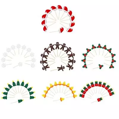12 Pcs Christmas Cupcake Toppers Cake Topper Picks For • $5.35