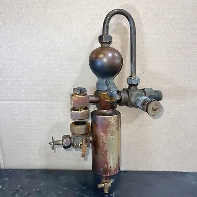 Antique Brass Detroit Hydrostatic 1/2pt Lubricator Parts Hit Miss Steam Engine • $235