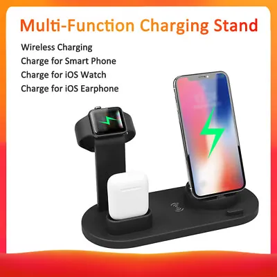 $18.99 • Buy 3 In 1 Qi Wireless Charger Charging Dock Stand Station For IPhone Android Watch