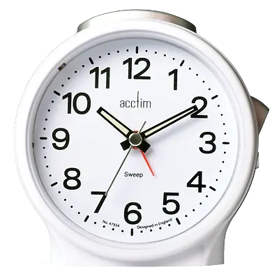 Acctim Elsie Analogue Alarm Clock Non Ticking Sweep Quartz Luminous Hands • £16.95