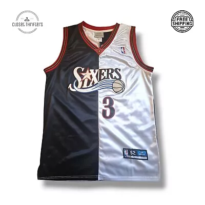 Reebok Allen Iverson Basketball Jersey Size 52 Philadelphia 76ers • $59