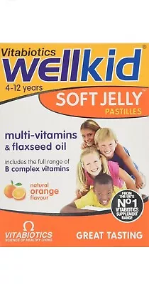 Vitabiotics Wellkid Orange Soft Jelly Pastilles 30 Tablets **FREE POSTAGE** • £6.39