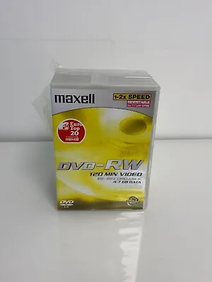 Maxell 6 Pack DVD-RW 120 Min 4.7GB 1-2x Speed Discs High Performan • £12.99